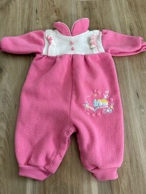 Vintage Cottage Core Fleece Romper
